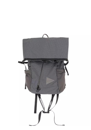 and Wander grid-pattern backpack - Grey