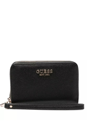 GUESS USA logo-plaque zip wallet - Black