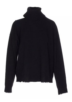 Uma Wang cutout distressed sweater - Black