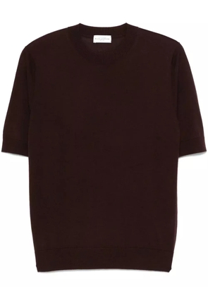 Ballantyne fine-knit wool T-shirt - Brown