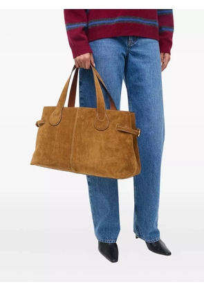 STAUD Piper suede tote bag - Brown
