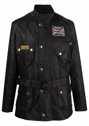 Barbour International Union Jack wax jacket - Black