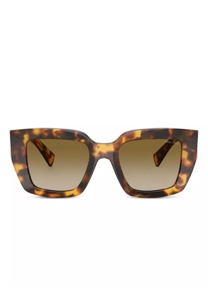 Miu Miu Eyewear geometric-frame sunglasses - Brown