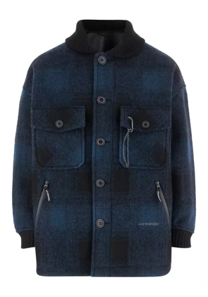 and Wander button checked jacket - Black