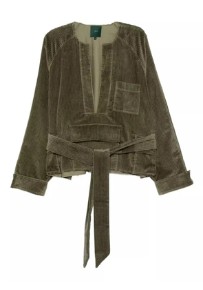 Jejia corduroy tie blouse - Green