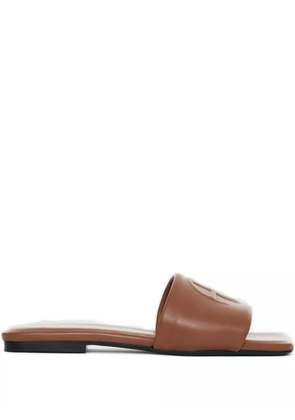 ANINE BING leather slides - Brown