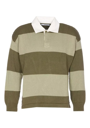 Edmmond Studios striped buttoned polo shirt - Green