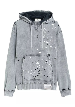 Maison MIHARA YASUHIRO distressed hoodie - Grey
