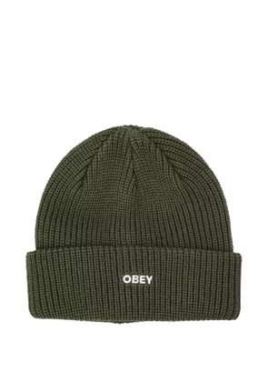Obey ribbed-knit beanie - Green