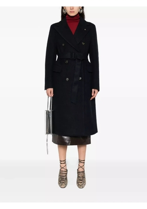 Manuel Ritz belted double-breasted coat - Blue