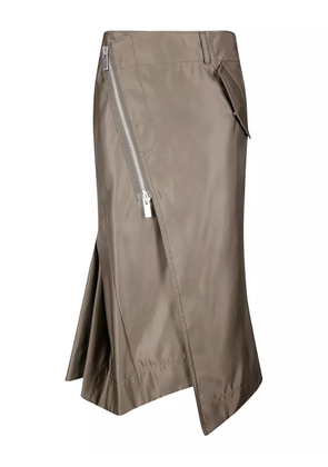 sacai zip asymmetrical skirt - Grey
