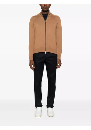 Gran Sasso zip-up cardigan - Brown