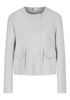 Giorgio Armani leather pocket jacket - Grey