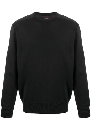 Paul & Shark crew neck embroidered logo sweater - Black