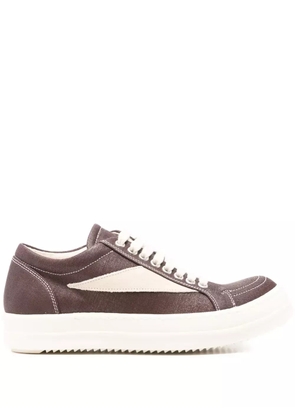 Rick Owens DRKSHDW panelled leather sneakers - Brown