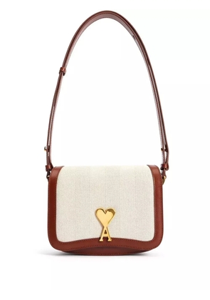 AMI Paris logo-plaque shoulder bag - Brown