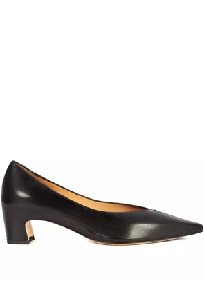 mara bini 40mm leather heeled pumps - Black