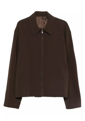 IMPERIAL zip-up shirt jacket - Brown