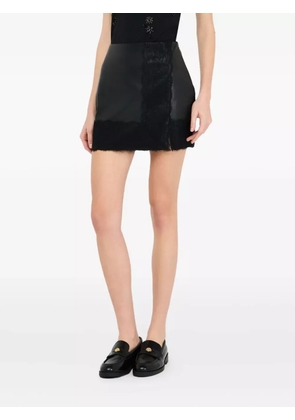 LIU JO coated lace mini skirt - Black