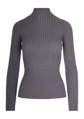 LIU JO ribbed high-neck knitted top - Grey