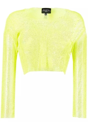 Santa Brands semi-sheer crop top - Green