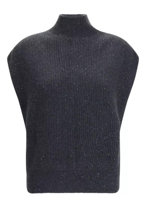Fabiana Filippi high-neck sleeveless sweater - Grey