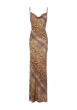 ROSERRY Margot cowl-neck printed maxi dress - Neutrals