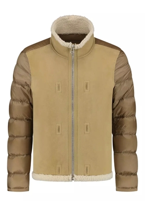 Ten C padded panelled jacket - Brown