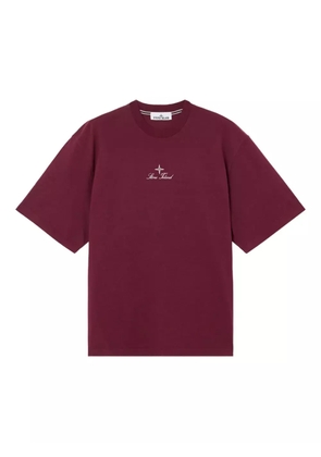 Stone Island embroidered polo shirt