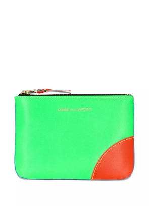 Comme Des Garçons Wallet Super Fluo zip wallet - Green