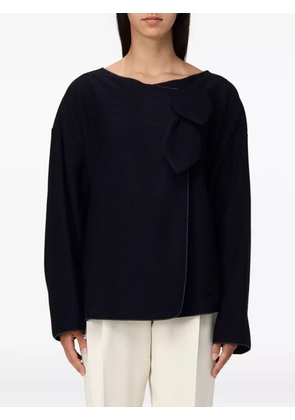 Emporio Armani bow detail jacket - Blue