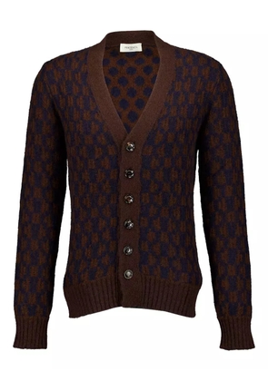 Piacenza Cashmere button-up V-neck cashmere cardigan - Brown