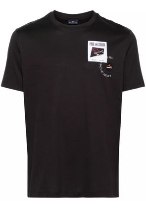Paul & Shark logo-patch cotton T-shirt - Black
