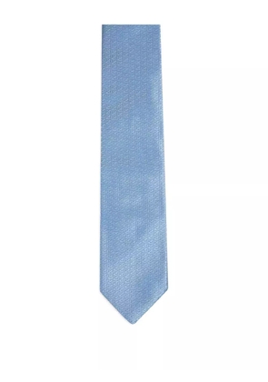 Zegna geometric silk tie - Blue