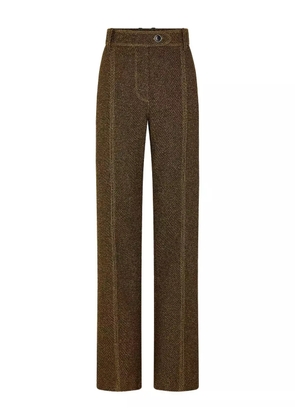 Rabanne seam-detail tailored trousers - Green