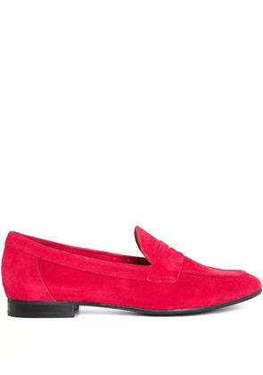 Sarah Chofakian penny-strap suede loafers - Red