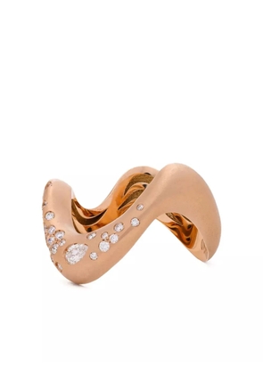 Mimia Leblanc 18K rose gold Swoon II diamond ring - Pink