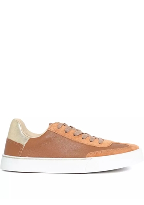 Sarah Chofakian suede-panel sneakers - Brown