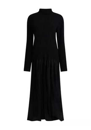 Max & Moi Reve ribbed-panel maxi dress - Black