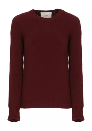 Vanisè ribbed-trim crew-neck sweater - Red