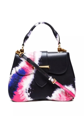 Prada Pre-Owned 2010-2025s tie-dye leather tote bag - Black