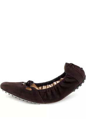 Tod's Vintage 2023 bow-embellished ballet flats - Brown