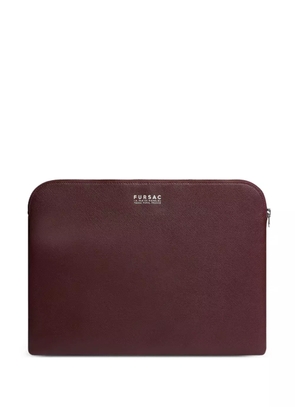 FURSAC saffiano-leather zip briefcase - Red