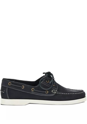 SAXONE OF SCOTLAND contrast-stitching boat shoes - Blue