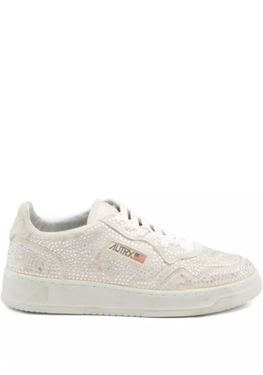 Autry Medalist rhinestone sneakers - White