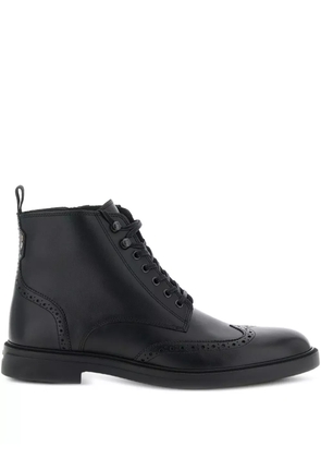 BOSS leather biker boots - Black