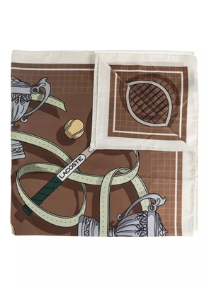 Lacoste silk scarf - Brown