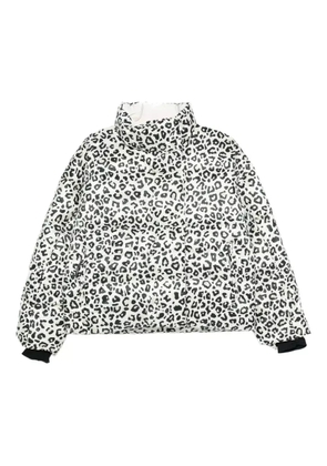 Rossignol leopard-print down jacket - White