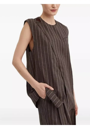 Day Birger Et Mikkelsen pinstripe patterned top - Brown