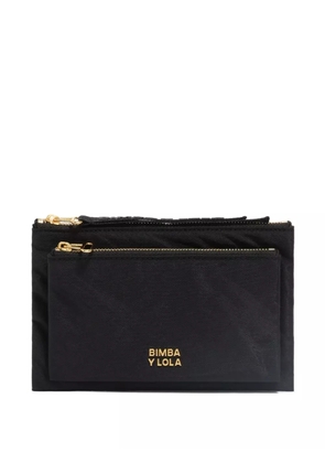 Bimba y Lola double-pocket logo-detail wallet - Black